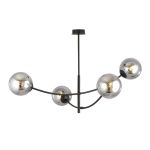 Emibig Plafonnier Hunter Acier Noir | Convient pour 4x E14 - Max 10W