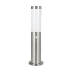 Eglo Lampadaire extérieur Helsinki Acier Inoxydable | IP44 - Convient pour 1x E27 - Détecteur De Mouvement
