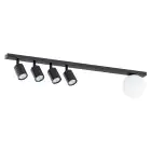Emibig Plafonnier Baster Acier Noir | Convient pour 4x GU10 - Max 8W, 1x E14 - Max 10W