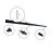 Bright Choice Rail Set 1-Fase 3 Meter Zwart | incl. Eindkap, Voedingsconnector en L-Verbindingsstuk