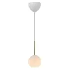 Nordlux Franca 13 Pendelarmatuur Glas en Metaal Messing | Geschikt voor E14