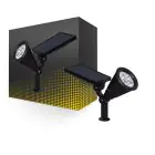 Bright Choice Prikspot Meillion Solar Zwart 2W 200lm - 830 Warm Wit